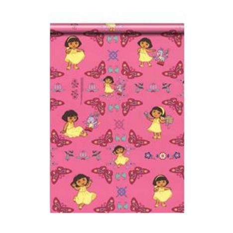 Dora The Explorer Pink 2m Roll Wrap £0.99
